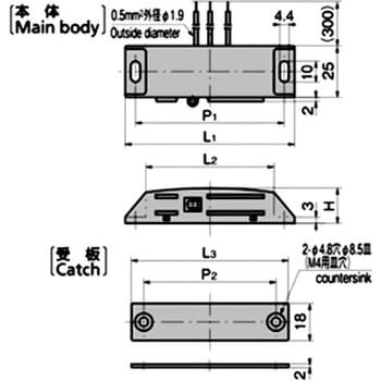 防水スイッチ付マグネットキャッチ TAKIGEN(タキゲン)