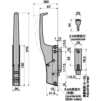 密閉用マグネットハンドル TAKIGEN(タキゲン)