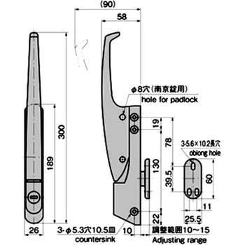 密閉用コーナーハンドル TAKIGEN(タキゲン)