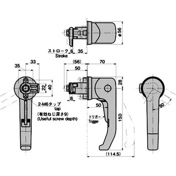 オーブン用密閉リフトハンドル TAKIGEN(タキゲン)