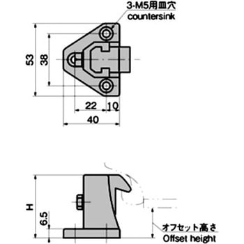 小型ハンドル用受座 TAKIGEN(タキゲン)