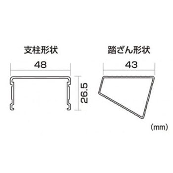 0.87-1.18m/300mm 足場台 アルミ製 エスコ