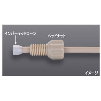 1/8"PP青色ヘッドナット M6×1オス 10個入 アイシス