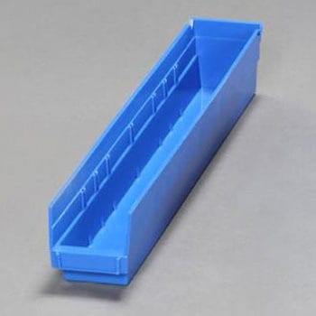 105x600x100mm パーツトレー/ラック棚用 青/16個 エスコ