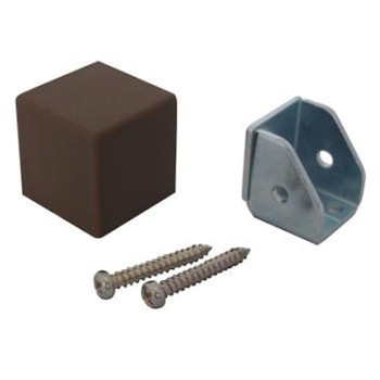 25x25x25mm 戸当り 床用/ダークブラウン エスコ