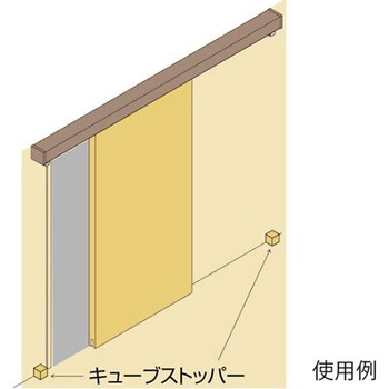25x25x25mm 戸当り 床用/ダークブラウン エスコ