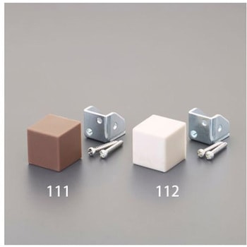 25x25x25mm 戸当り 床用/ライトグレー エスコ