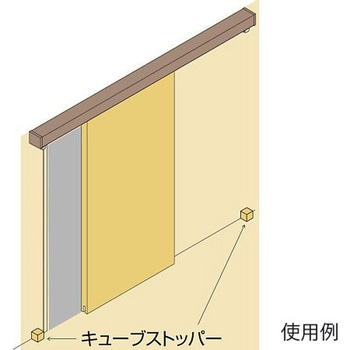 25x25x25mm 戸当り 床用/ライトグレー エスコ
