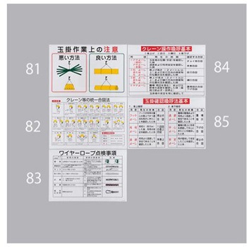 600x900mm 玉掛確認喚呼法基本 エスコ
