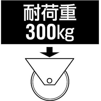 75mm キャスター 自在金具付・低床重荷重 エスコ