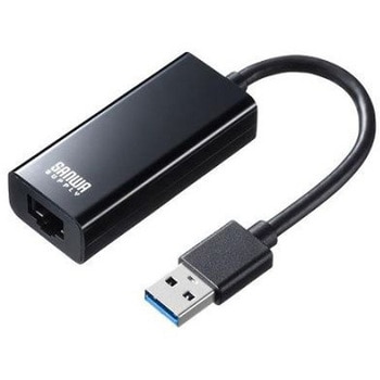 90mm LANアダプター 黒 サンワサプライ