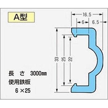 A型ガイドレール 3m 作新工業