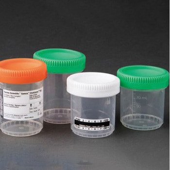 Clicktainer(TM) バイアル タブ付きラベル ディスペンサーパック 90mL オレンジ 滅菌済 1箱 20個×16パック入 SAMCO