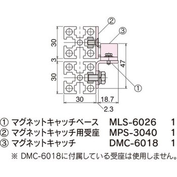 マグネットキャッチベース(M6/M8) エヌアイシ・オートテック(NIC