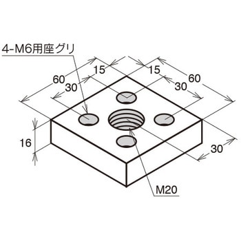 レベリングフットベース (M6) NIC(エヌアイシ・オートテック)