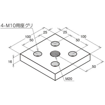 レベリングフットベース (H10) NIC(エヌアイシ・オートテック)