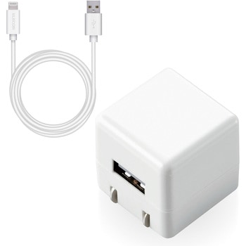 MPA-ACL06WH �X�}�z�[�d�� AC�[�d�� USB�~1�|�[�g Lightning �P�[�u���t�� �z���C�g �R���p�N�g ���^ �L���[�u�^ iPhone �G���R�� 61154057