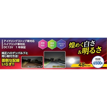 LEDヘッドライトバルブ 6500K 3200lm H4 - アセントワールド