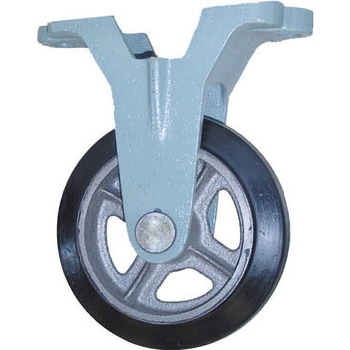 中荷重用ゴム車輪 ベアリングなし 固定金具付き ヨドノ