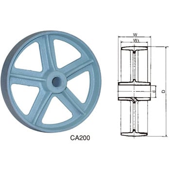 鋳鉄車輪 ベアリングなし 車輪のみ
