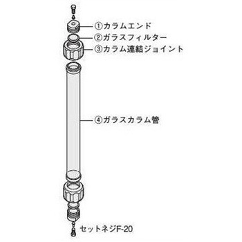 カラム連結ジョイント Φ3-Φ8 アズワン