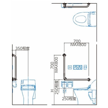 L型手すり 愛の手 NS-TL7070 ナカ工業