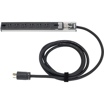 コンセントバー 100V 20A 6口 コンパクトタイプ W28.5×H403×D44mm 大和電器