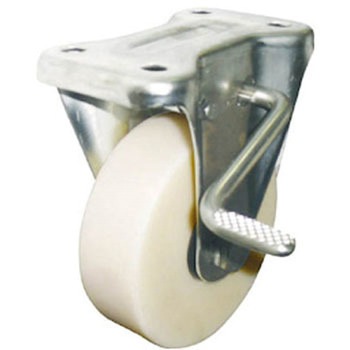 帯電防止MCナイロンキャスター 固定ブレーキ付き ヨドノ