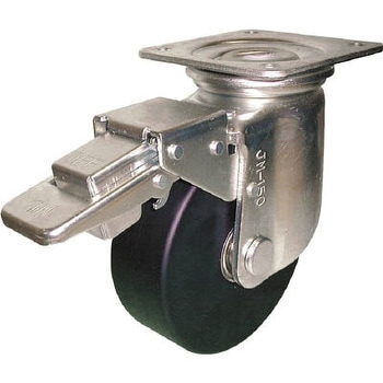 重荷重用導電MCナイロンキャスター 自在ブレーキ付 ヨドノ