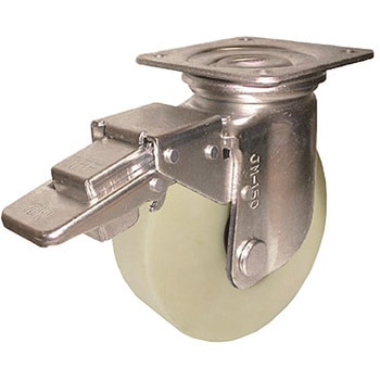 重荷重用帯電防止MCナイロンキャスター 自在ブレーキ付 ヨドノ