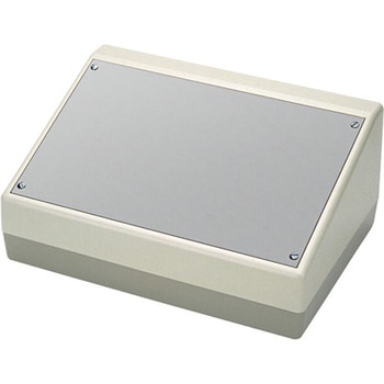 デスクケース W220×H100×D156mm オフホワイト・ぺブルグレイ・アルミ生地 OKW (ENCLOSURES)