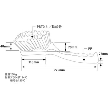 バーキンタ 短柄ブラシ ハード バーテック