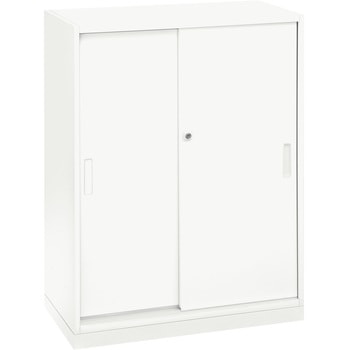 【組み立て式書庫】Strucht(ストラクト) 3段引違い書庫ベースセット ホワイト(W800×D400×H1100) カグクロ