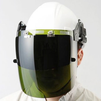 フェイスプロテクター ヘルメット取付型 エスコ