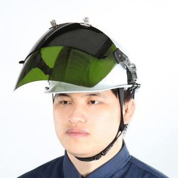 フェイスプロテクター ヘルメット取付型 エスコ