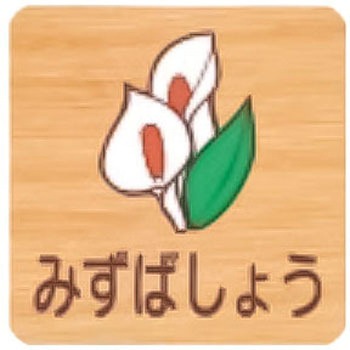 平付型木製サイン 400番台(草花) フジタ[室名札・標識]
