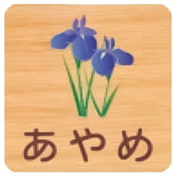 平付型木製サイン 400番台(草花) フジタ[室名札・標識]