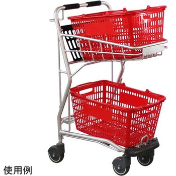軽量ショッピングカート シルバー W488×D591×H918mm 大和産業