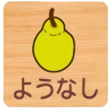 平付型木製サイン 600番台(果物) フジタ[室名札・標識]