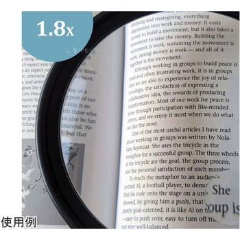 手持ちルーペ 大型LEDライト付き 1.8倍 小レンズ 6倍 130mm I.L.K(池田レンズ工業)