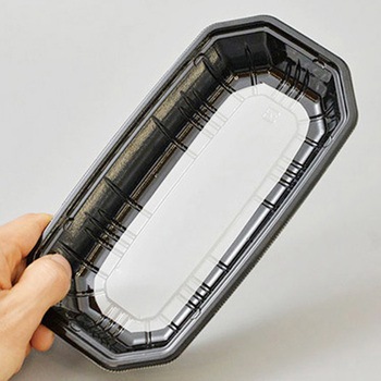 青果・農産容器 BPフルーツ2L浅マド 黒 100枚×12パック入 パックスタイル