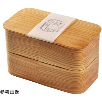 日本の弁当箱 長角二段 箱入 用美(ヤマコー)