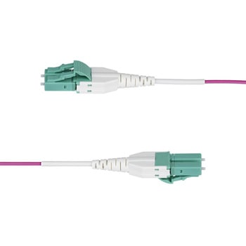 光ファイバーケーブル/OM4 マルチモード/LC-LC UPC/100Gbps/エリカバイオレット StarTech.com
