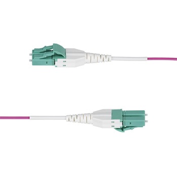 光ファイバーケーブル/OM4 マルチモード/LC-LC UPC/100Gbps/エリカバイオレット StarTech.com