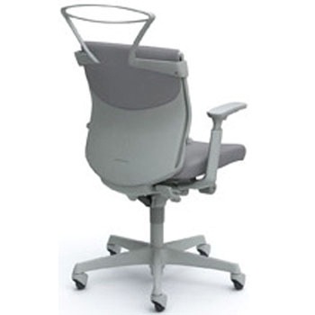 C494CR FFW3 |オカムラ エスクードチェアローバックハイ可動肘付 ホワイト (メーカー直送)