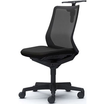 フルーエント 肘なし 背メッシュ ローバック ブラックボディ ハンガー付 ランバー無 ナイロンキャスター オカムラ(岡村製作所)