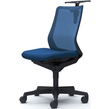 フルーエント 肘なし 背メッシュ ローバック ブラックボディ ハンガー付 ランバー無 ナイロンキャスター オカムラ(岡村製作所)