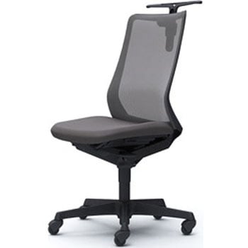 フルーエント 肘なし 背メッシュ ハイバック  ブラックボディ ハンガー付 ランバー無 ゴムキャスター オカムラ(岡村製作所)