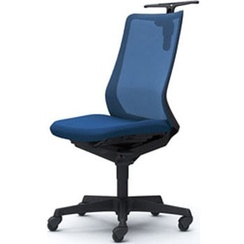 フルーエント 肘なし 背メッシュ ハイバック  ブラックボディ ハンガー付 ランバー無 ゴムキャスター オカムラ(岡村製作所)