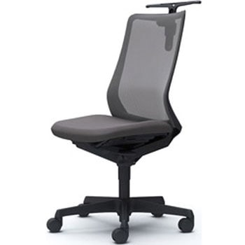 フルーエント 肘なし 背メッシュ ハイバック  ブラックボディ ハンガー付 ランバー無 ナイロンキャスター オカムラ(岡村製作所)